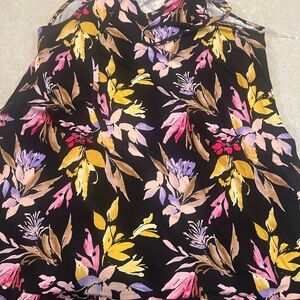 Elegant Floral Mini Dress - Black, Pink, Yellow